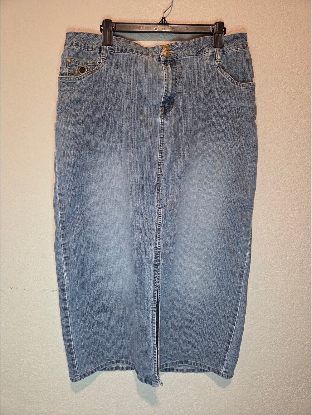 No Boundaries Juniors Stretch Denim Skirt Size 19 Light Blue